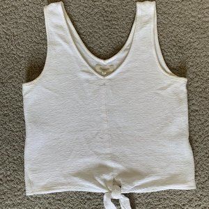 Madewell Textured Tank Top with Front Tie